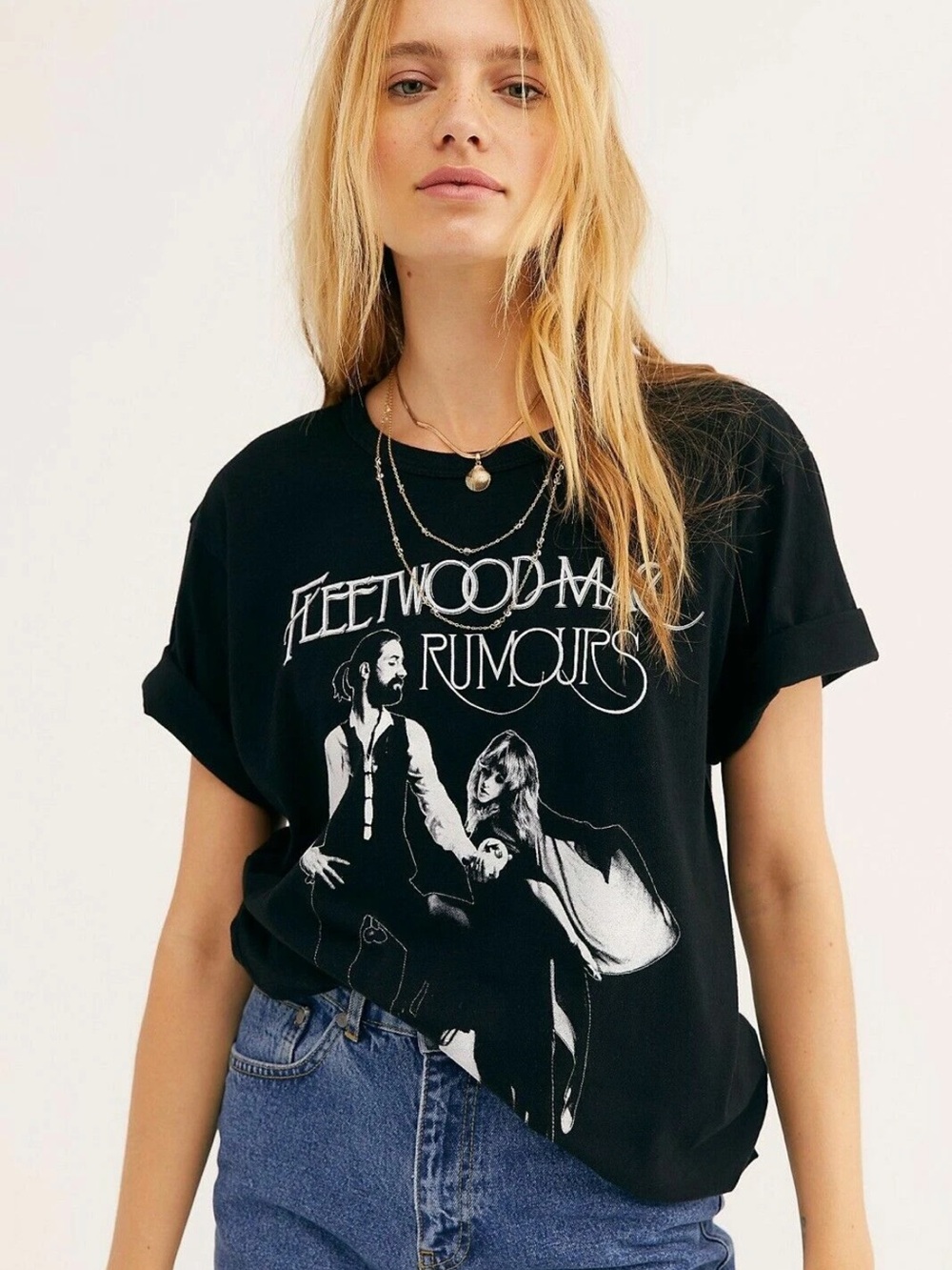 Free People Black Fleetwood Mac Rumours Graphic Tee